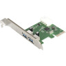 Контроллер EXEGATE EXE-319 PCI-E 2.0, 2xUSB 3.0 ext, разъем доп.питания EX283718RUS
